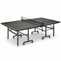 Tavolo da ping pong pieghevole 274 × 152,5 × 76 cm con ruote e rete, nero, arancione e bianco