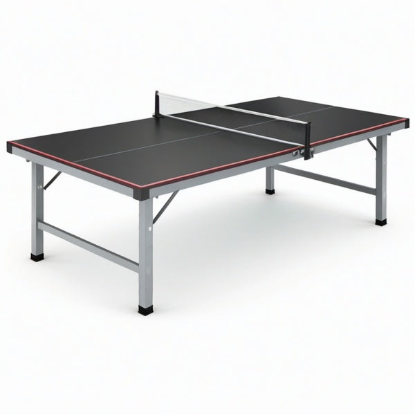 Tavolo da tennistavolo nero 274 × 152,5 × 76 cm con struttura in acciaio e rete inclusa